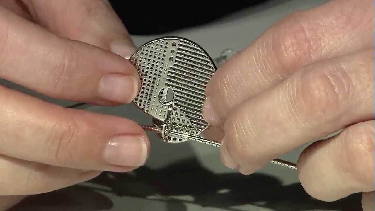 Video Zilveren hanger met zirkonen (MONOSONO COLLECTION)