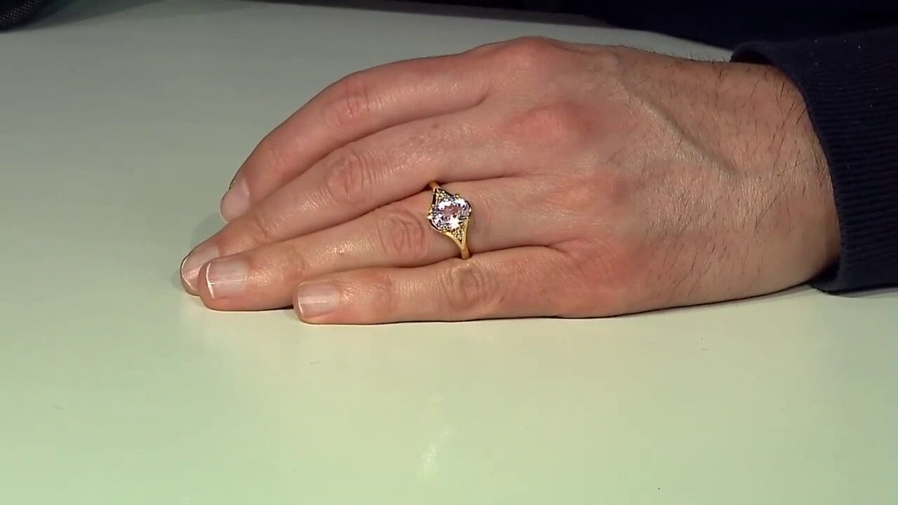 Video Zilveren ring met een kunziet