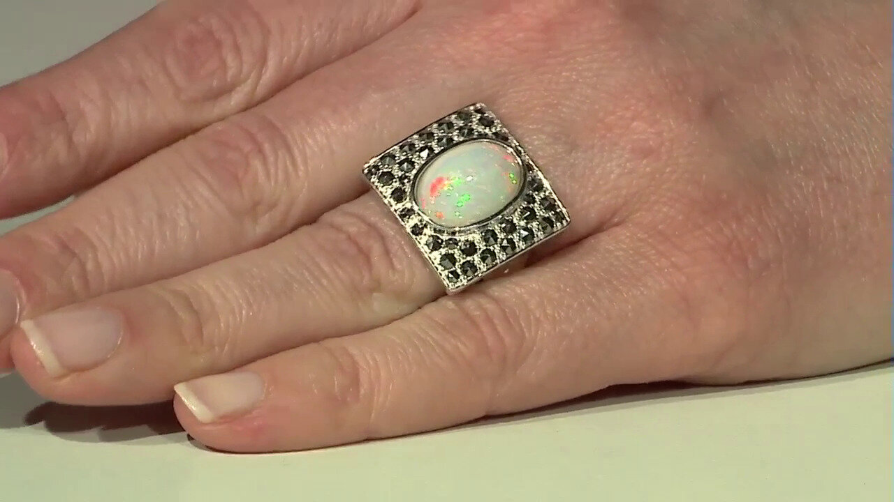 Video Welo Opal Silver Ring (Annette classic)