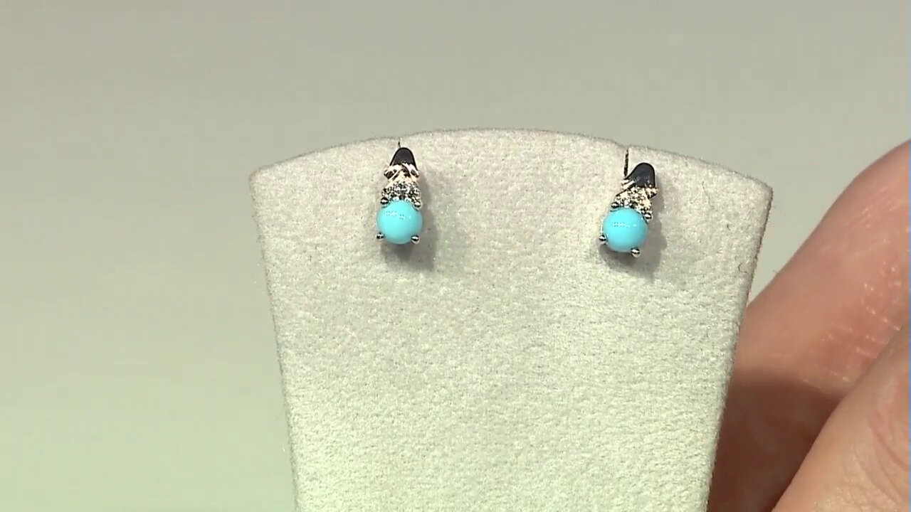 Video Turquoise Silver Earrings