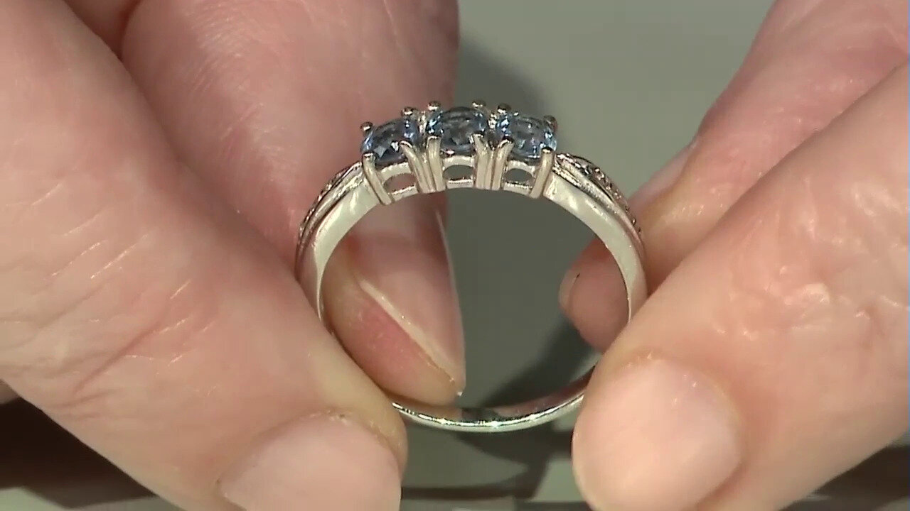 Video Bague en argent et Kyanite Paon