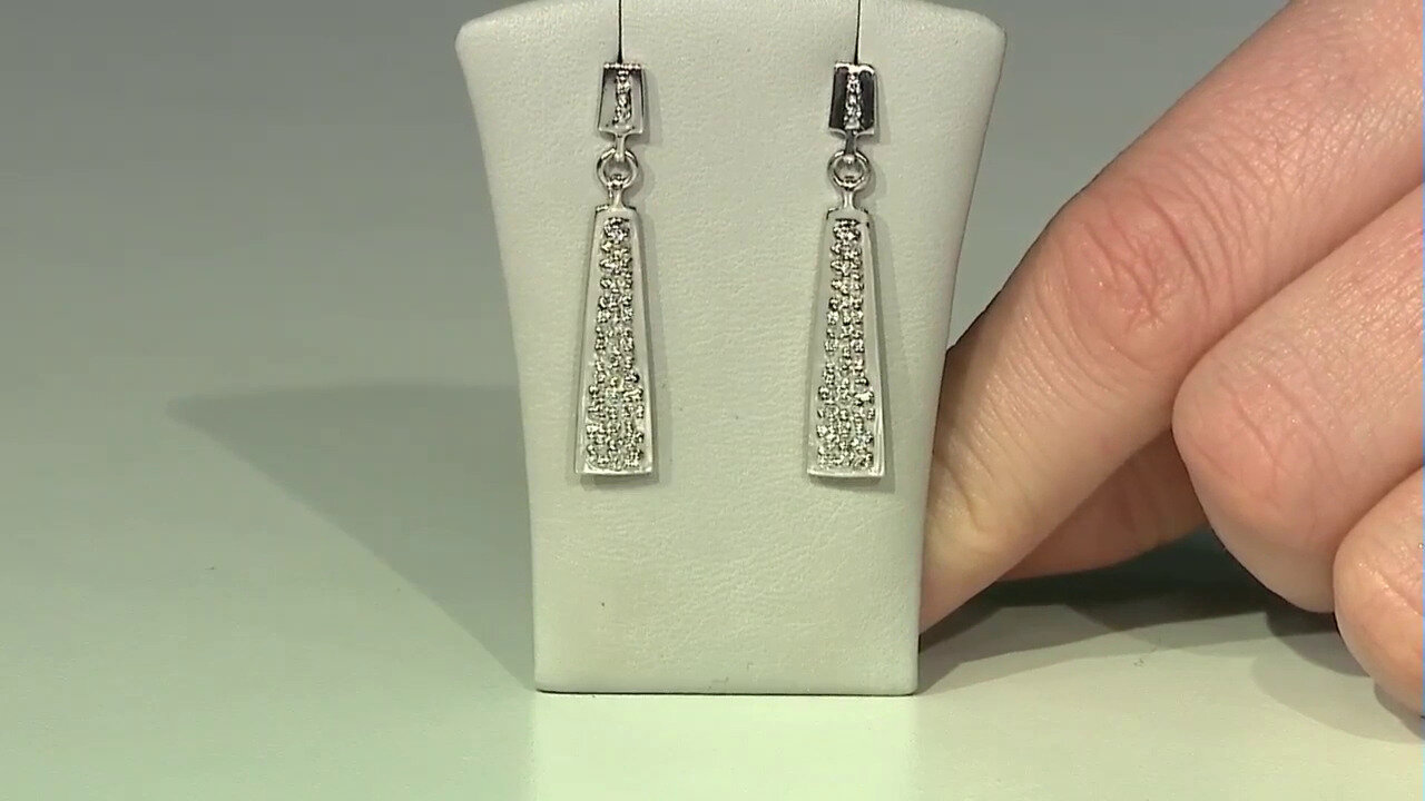 Video Boucles d'oreilles en argent et Zircon