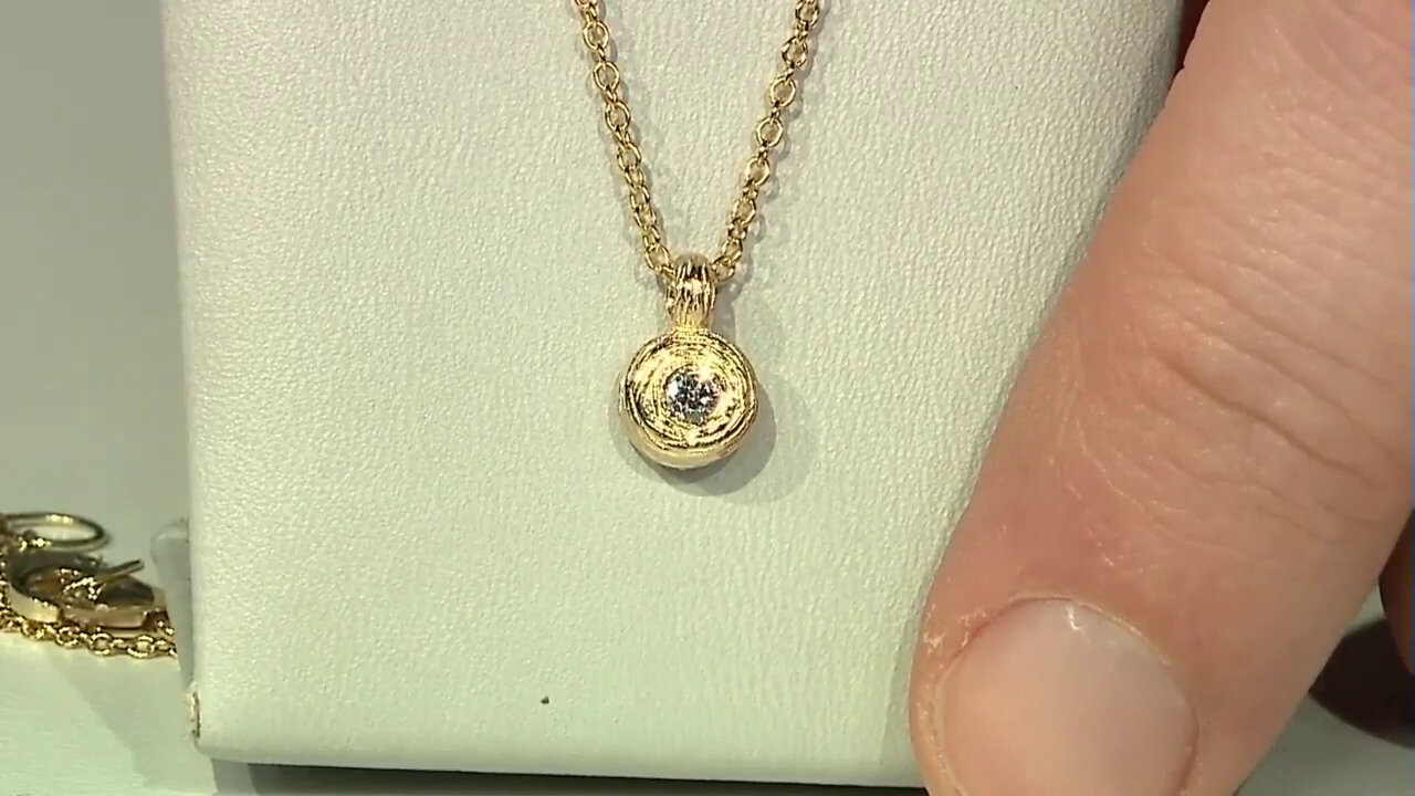 Video Gouden halsketting met een PK (I) Diamant