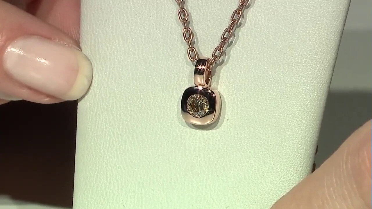 Video Pendentif en or et Diamant rose de France VS1 d'Argyle (Annette)