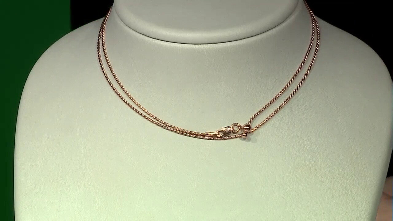 Video Silber-Serpentina-Kette - 4,98 g - 61 cm - rosévergoldet
