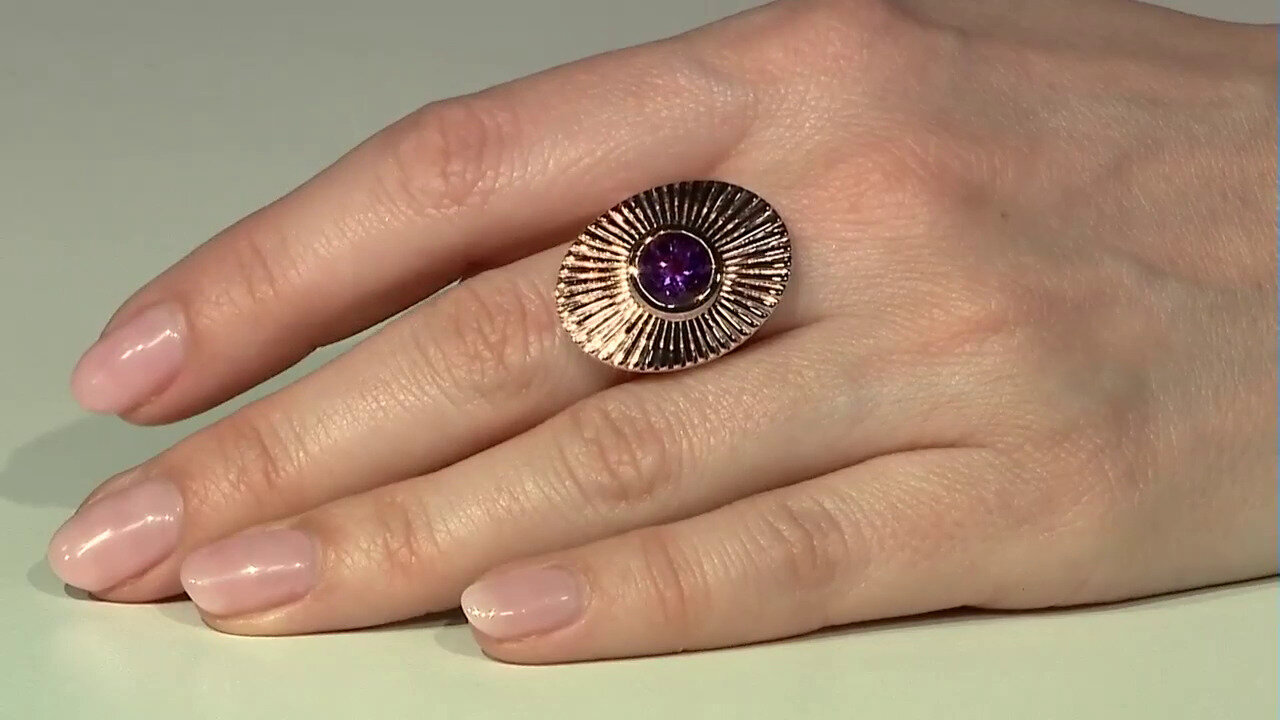 Video Bague en argent et Améthyste d'Uruguay (de Melo)