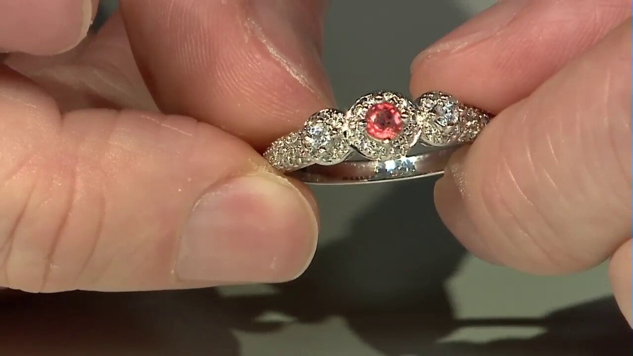 Video Bague en argent et Rubis rouge du soir