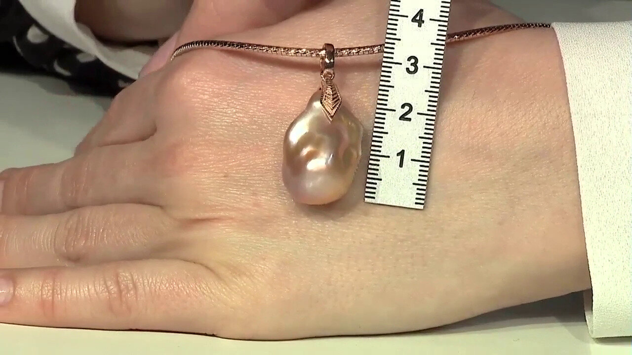 Video Zilveren halsketting met een Ming Parel (TPC)