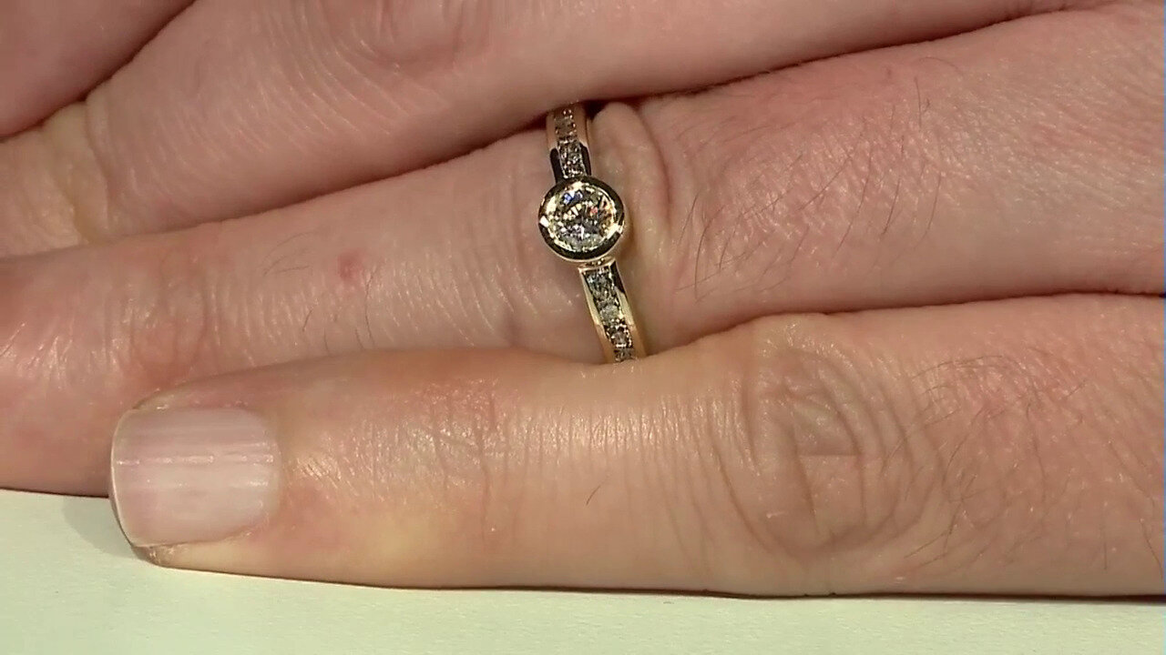 Video 9K I3 Brown Diamond Gold Ring (KM by Juwelo)