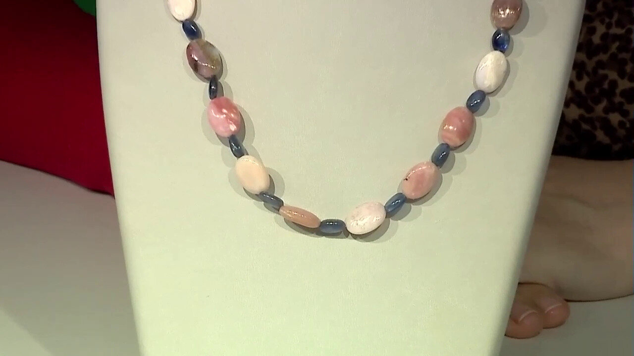 Video Pink Opal Silver Necklace
