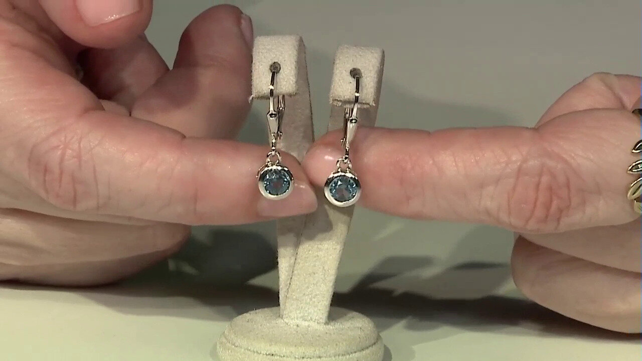 Video London Blue Topaz Silver Earrings