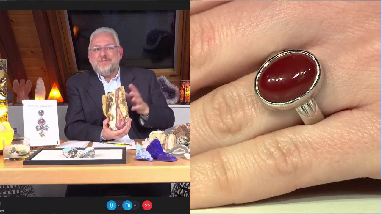 Video Zilveren ring met een mookaiet