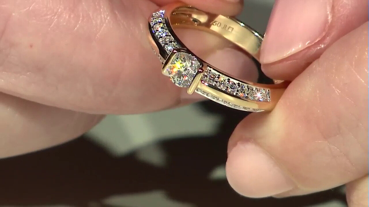 Video Gouden ring met een IF Diamant (D) (Annette)