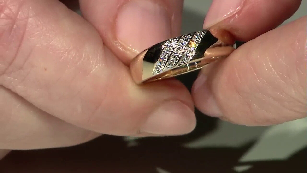 Video 14K IF (D) Diamond Gold Ring (Annette)