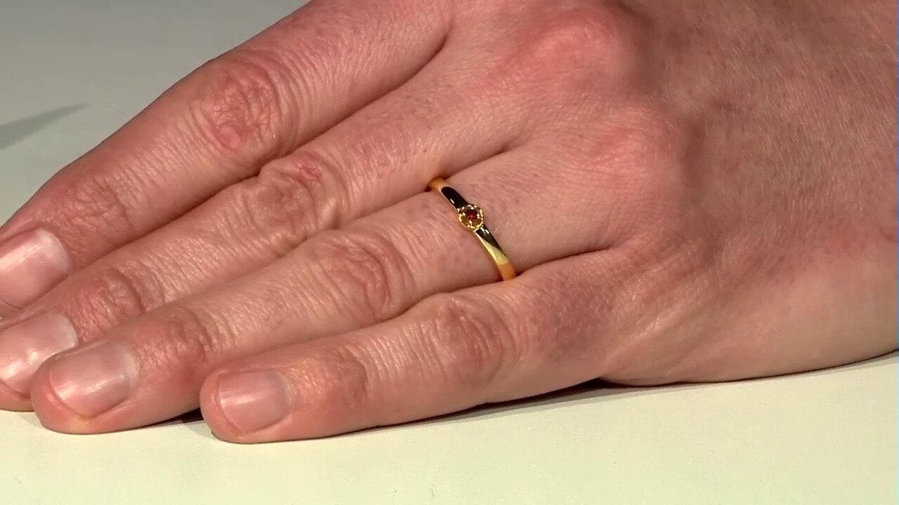 Video Zilveren ring met een I3 Rode Diamant