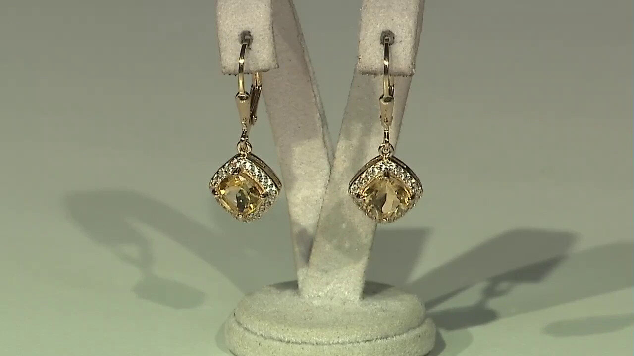 Video Citrine Silver Earrings