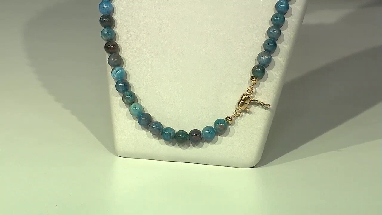 Video Neon Blue Apatite Silver Necklace
