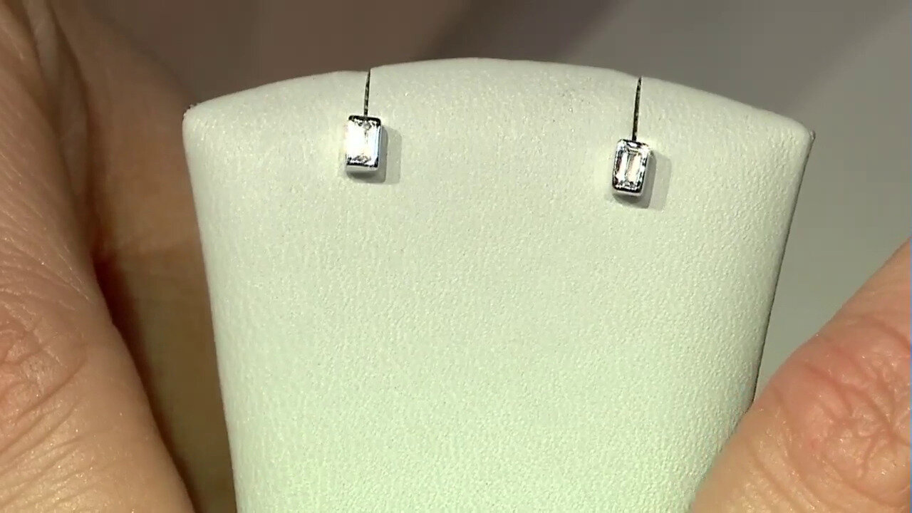 Video Zircon Silver Earrings