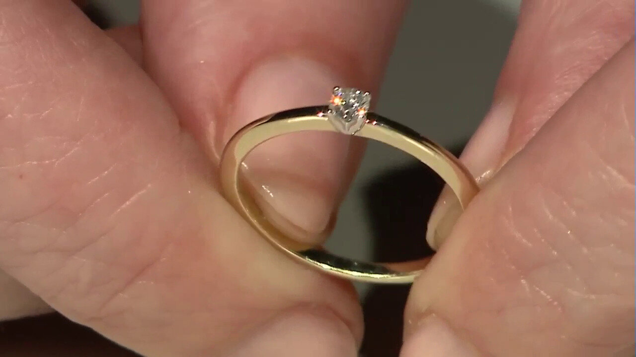 Video Gouden ring met een Diamant SI1 (G) (Annette)