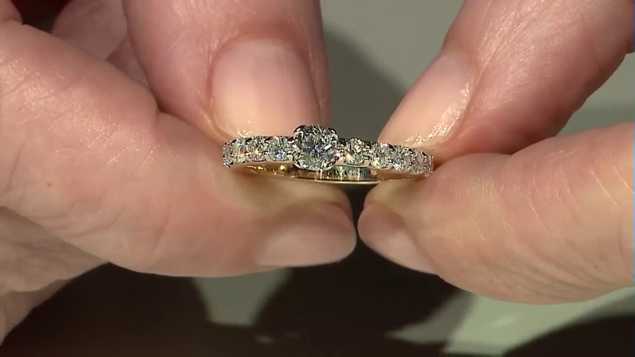 Video 14K SI1 (G) Diamond Gold Ring (Annette)