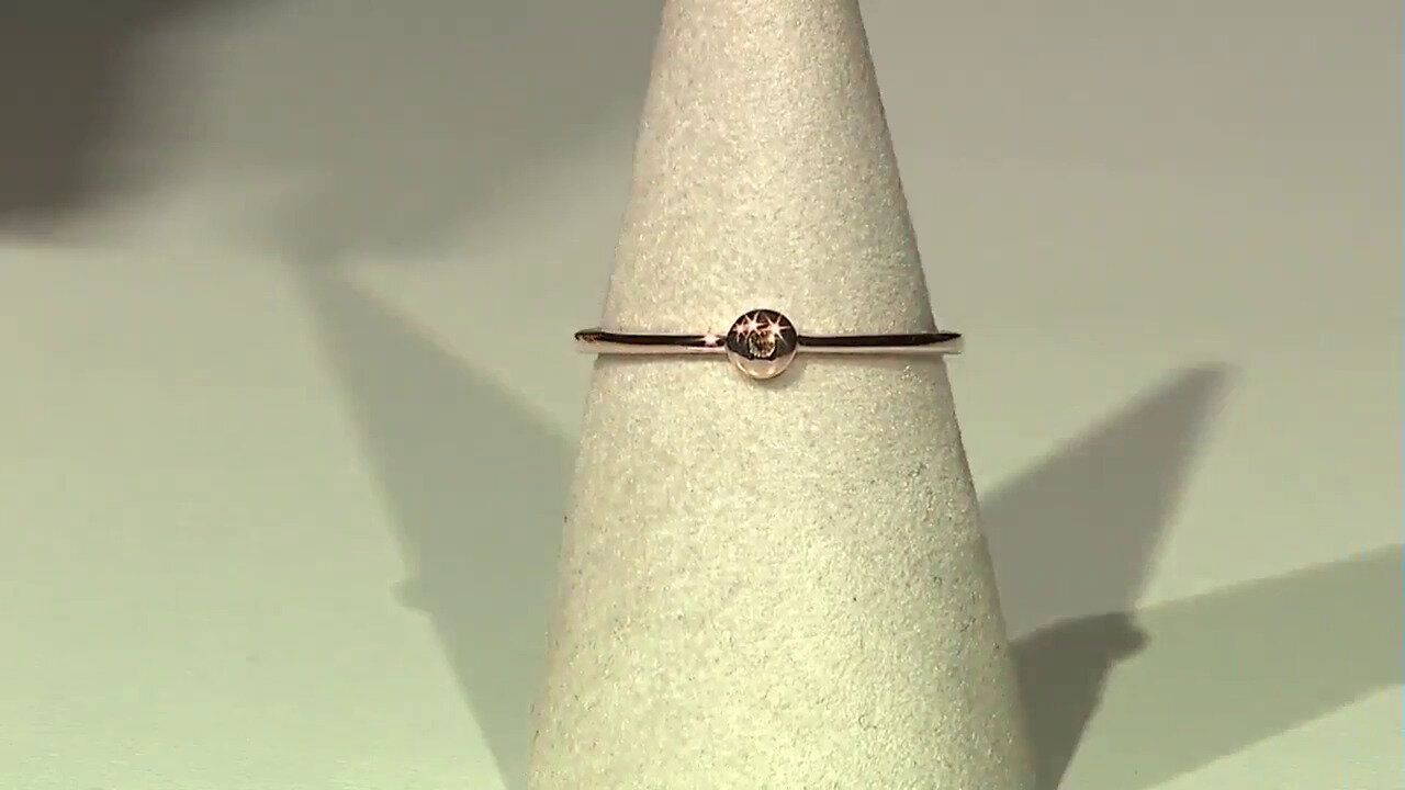 Video 9K SI1 Argyle Rose De France Diamond Gold Ring (Annette)