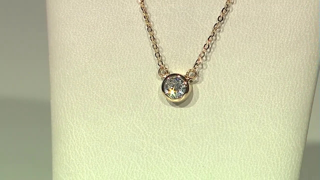 Video 18K SI1 (G) Diamond Gold Necklace (Annette)