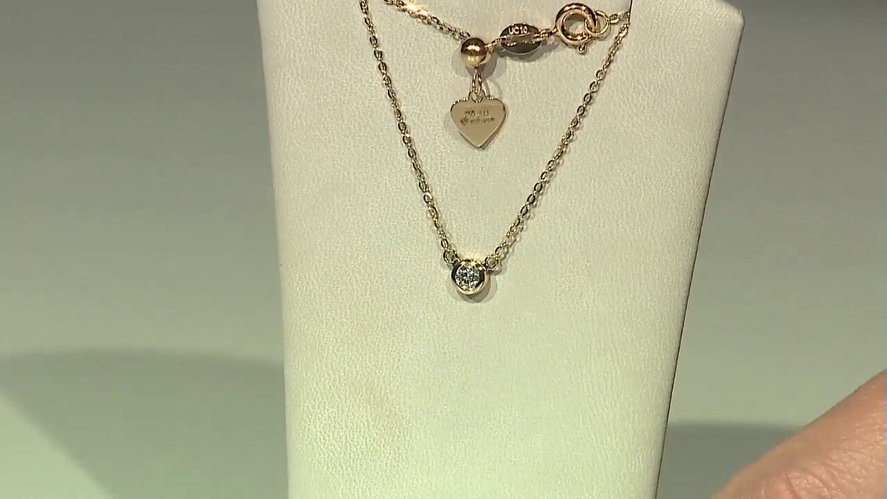 Video 18K SI1 (G) Diamond Gold Necklace (Annette)