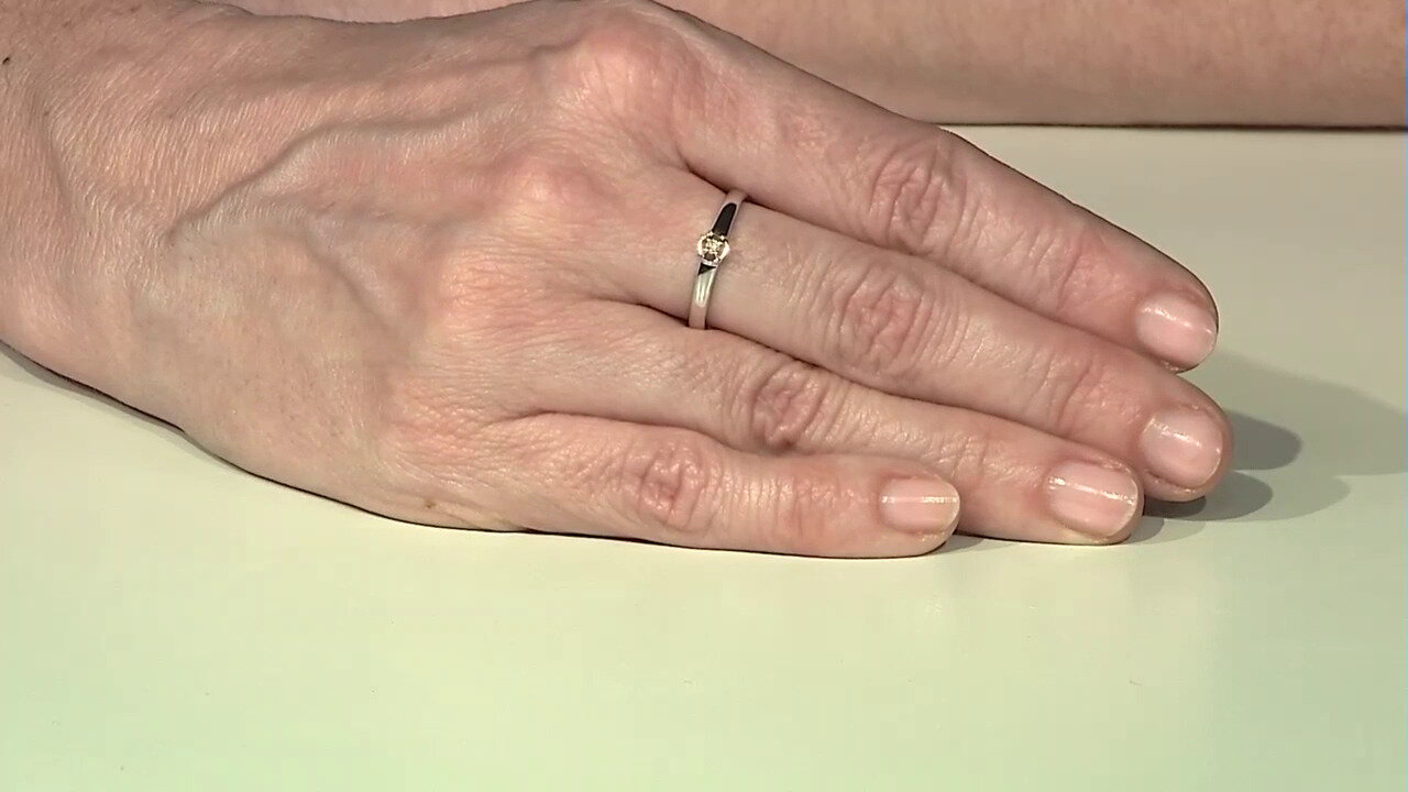 Video I3 (J) Diamond Silver Ring