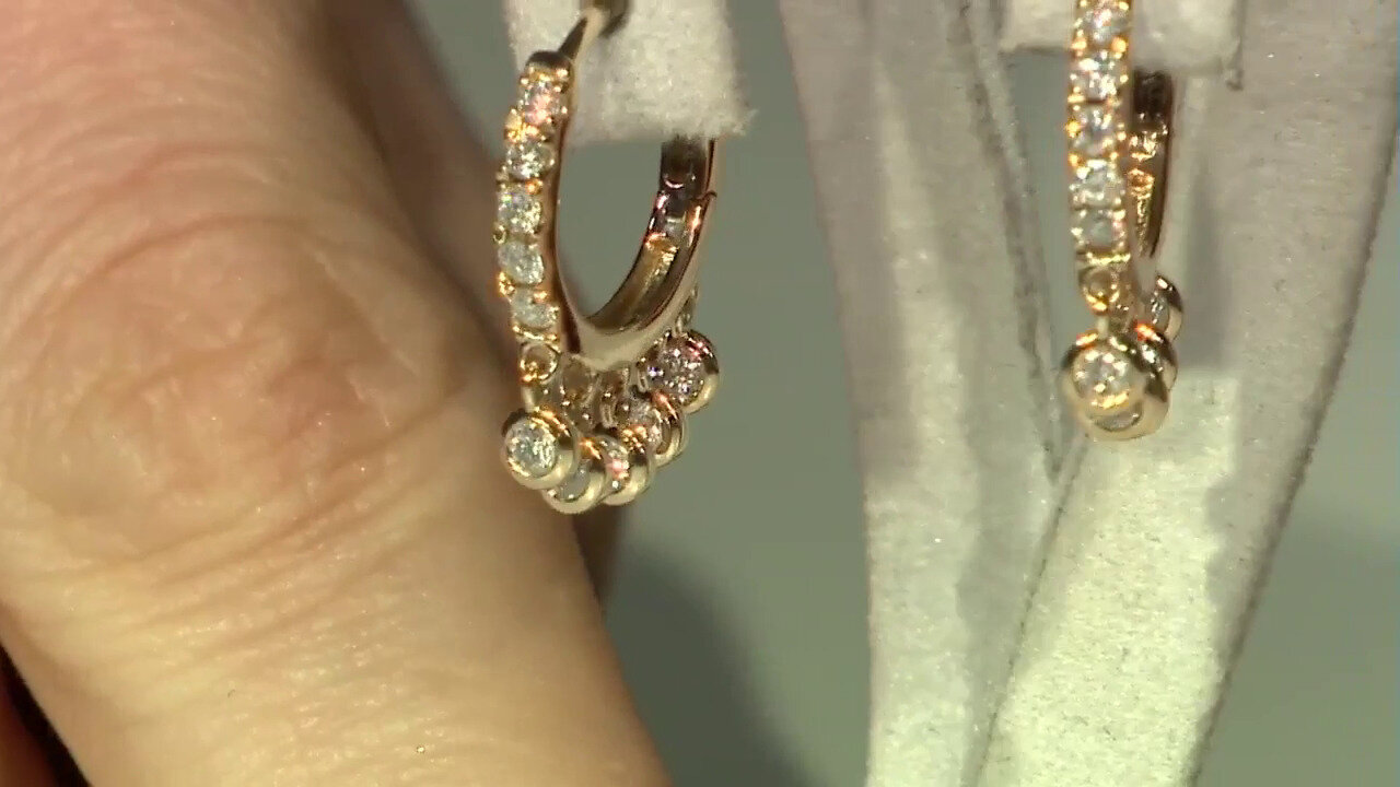 Video 14K I1 (H) Diamond Gold Earrings (CIRARI)