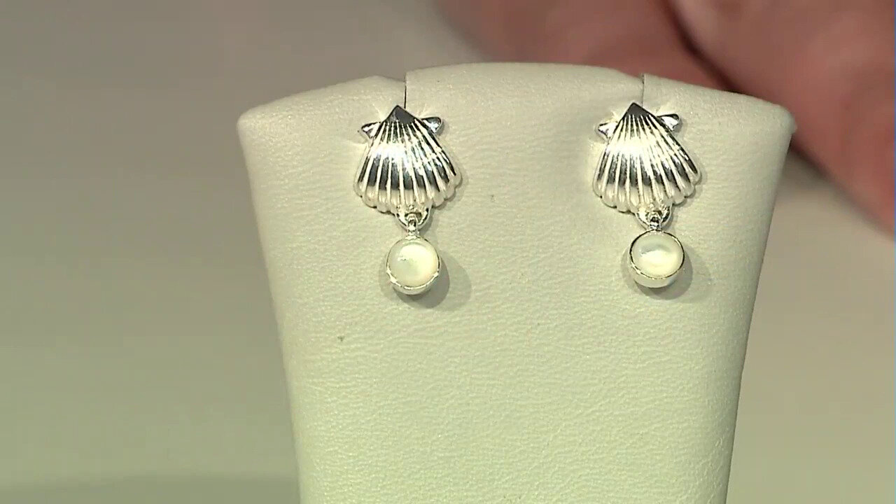 Video Mother of Pearl Silver Earrings