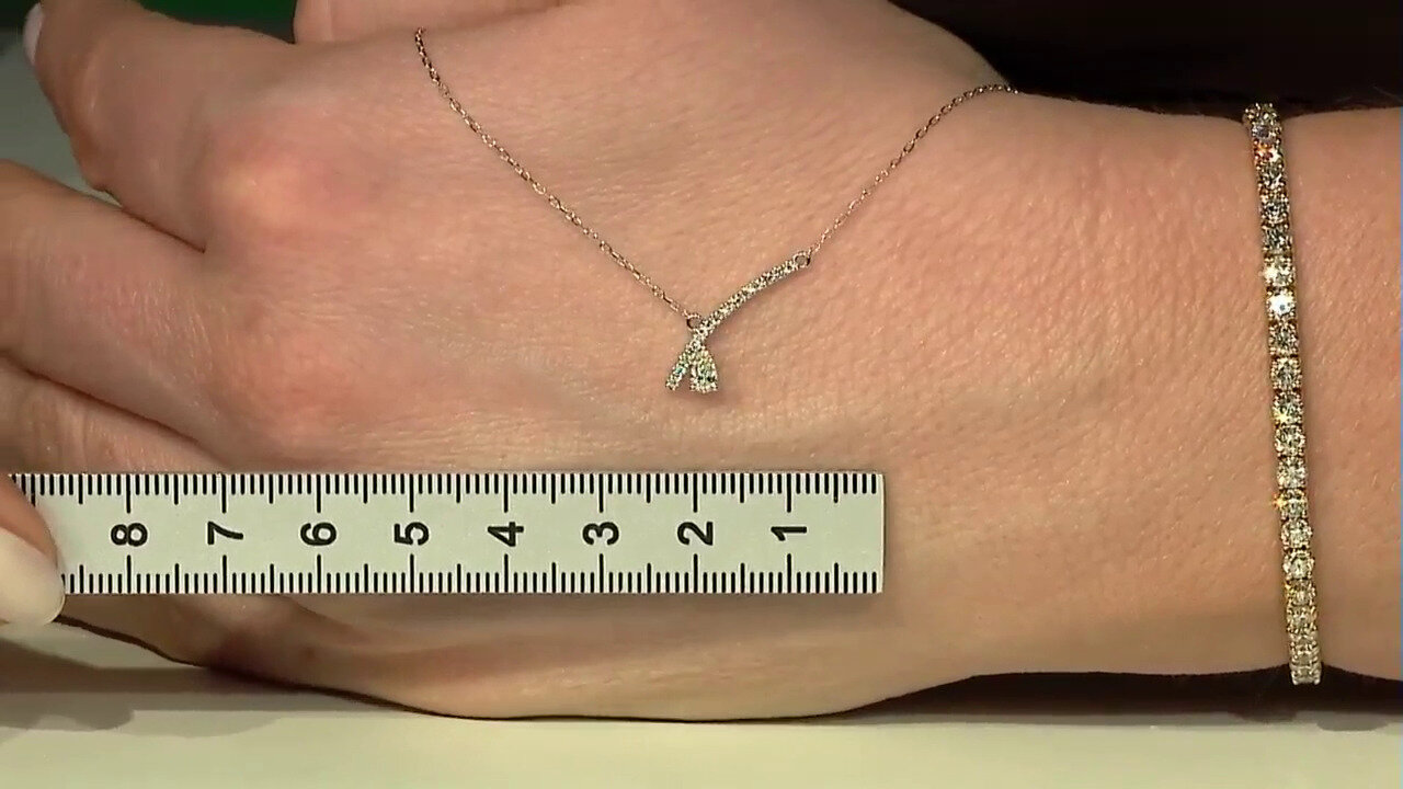 Video Gouden halsketting met een SI1 (H) Diamant (CIRARI)