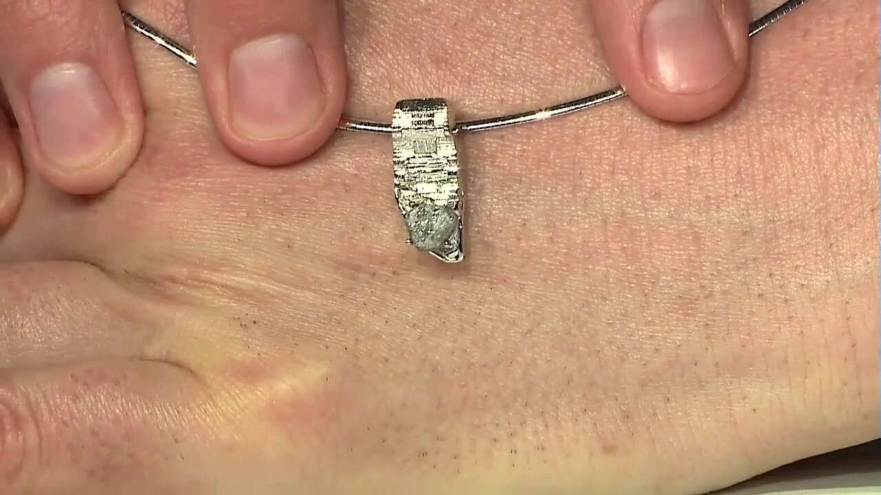 Video Colgante en plata con Diamante plateado (MONOSONO COLLECTION)