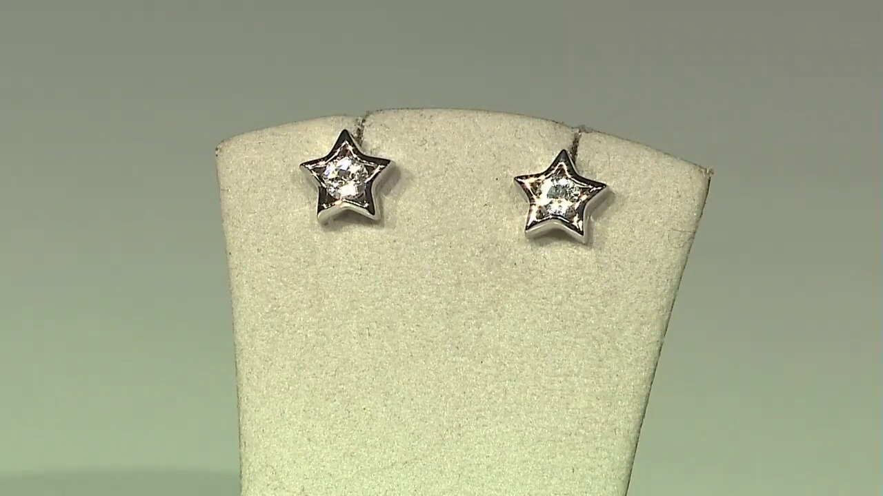 Video Morganite Silver Earrings
