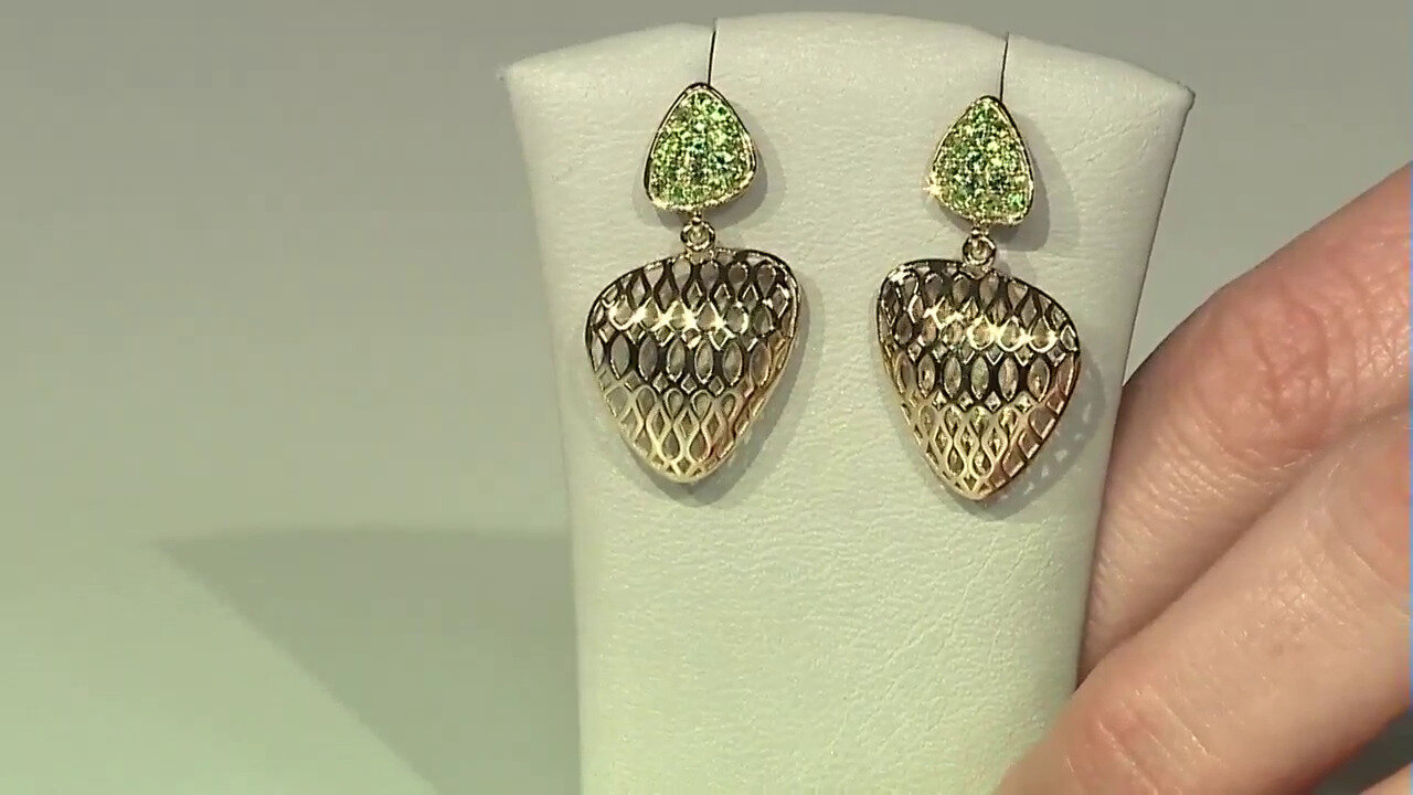 Video 9K Tsavorite Gold Earrings (Ornaments by de Melo)