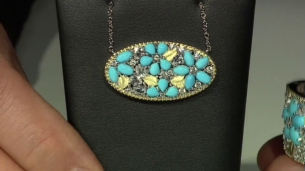 Video Collier en argent et Turquoise Sleeping Beauty (Dallas Prince Designs)