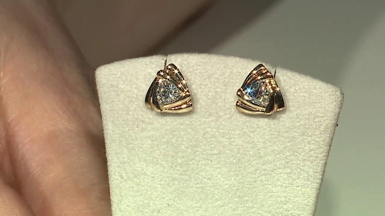 Video Gouden oorbellen met Diamanten SI1 (G) (Annette)