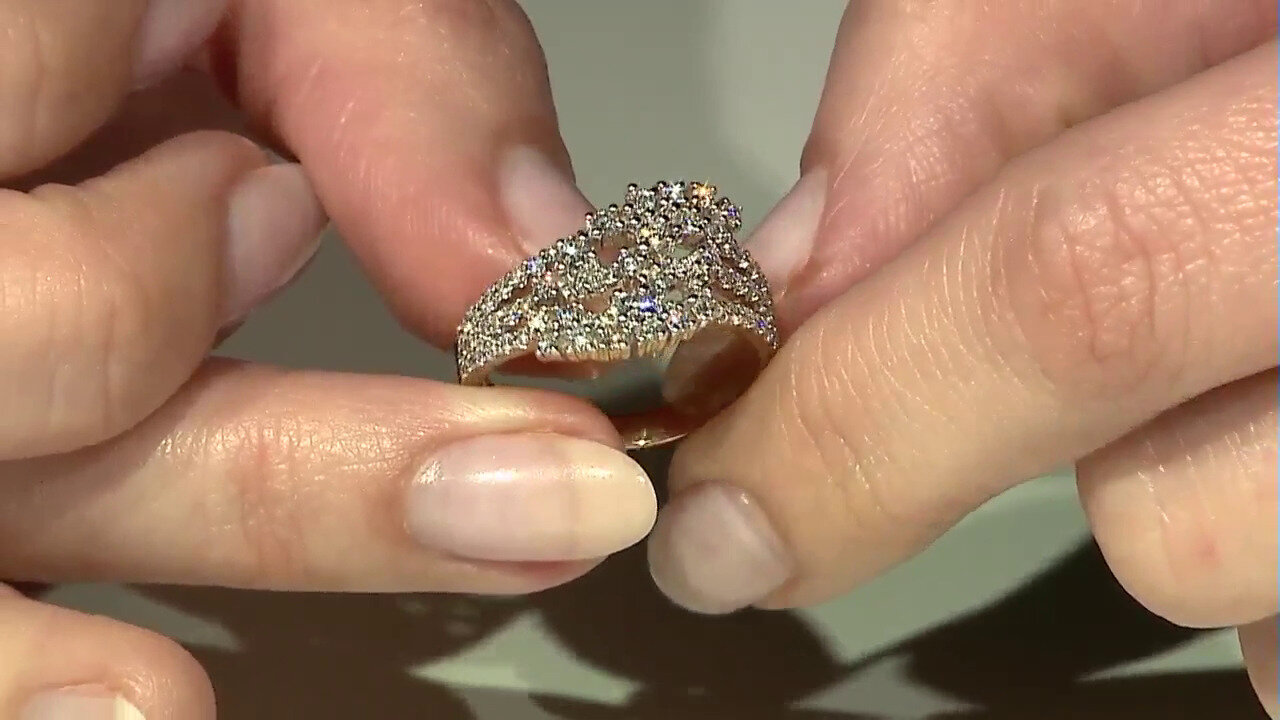 Video 9K SI1 (G) Diamond Gold Ring (Annette)