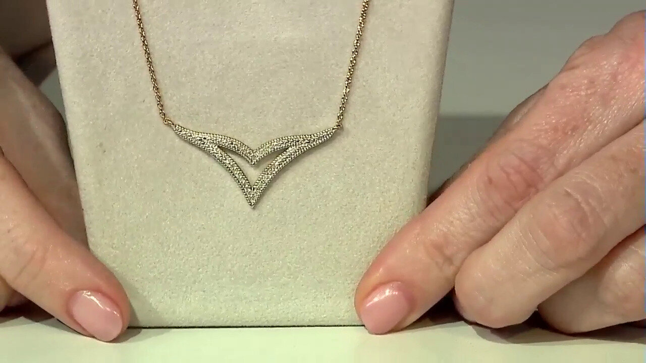 Video Zilveren halsketting met I3 (I) Diamanten