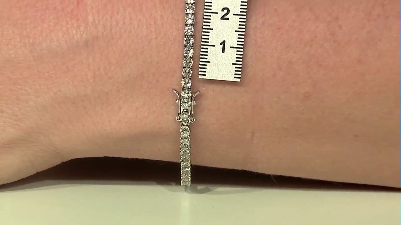 Video White Topaz Silver Bracelet