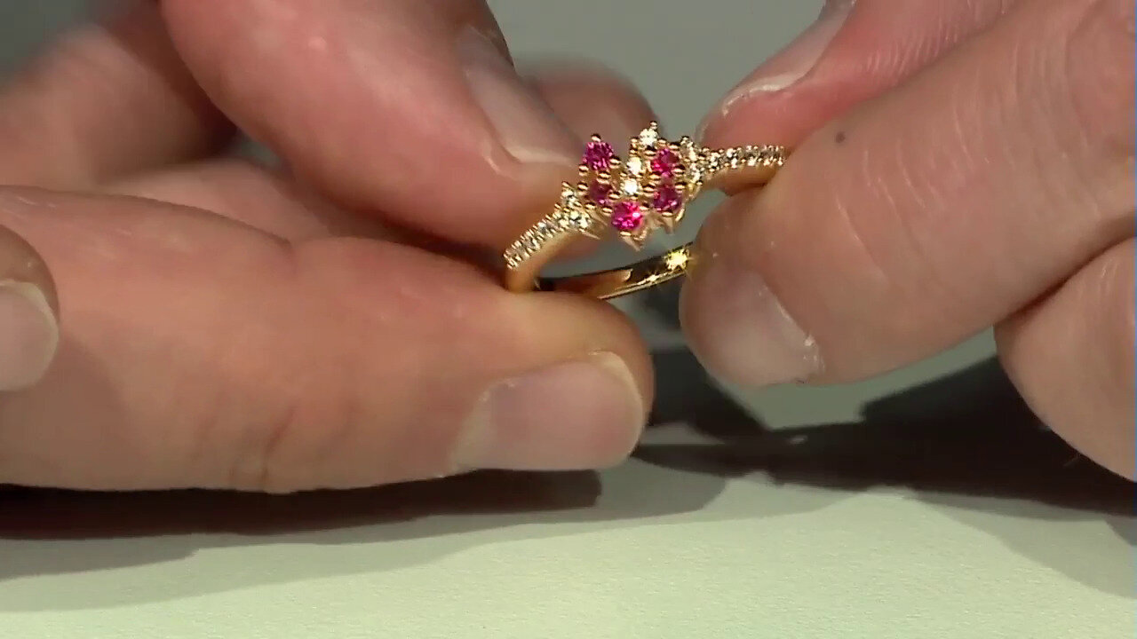 Video Pink Spinel Silver Ring