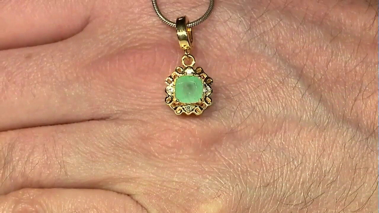 Video Russian Emerald Silver Pendant