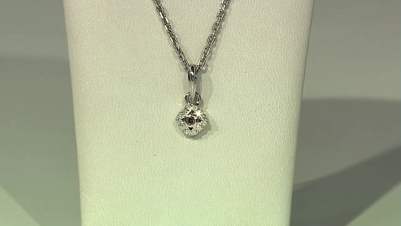 Video Zilveren hanger met een I2 Champagne Diamant