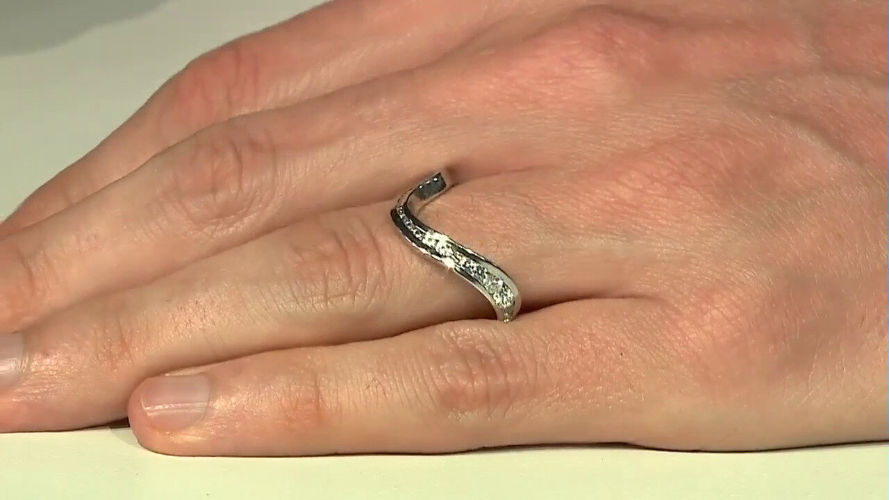Video Zilveren ring met een zirkoon (SAELOCANA)