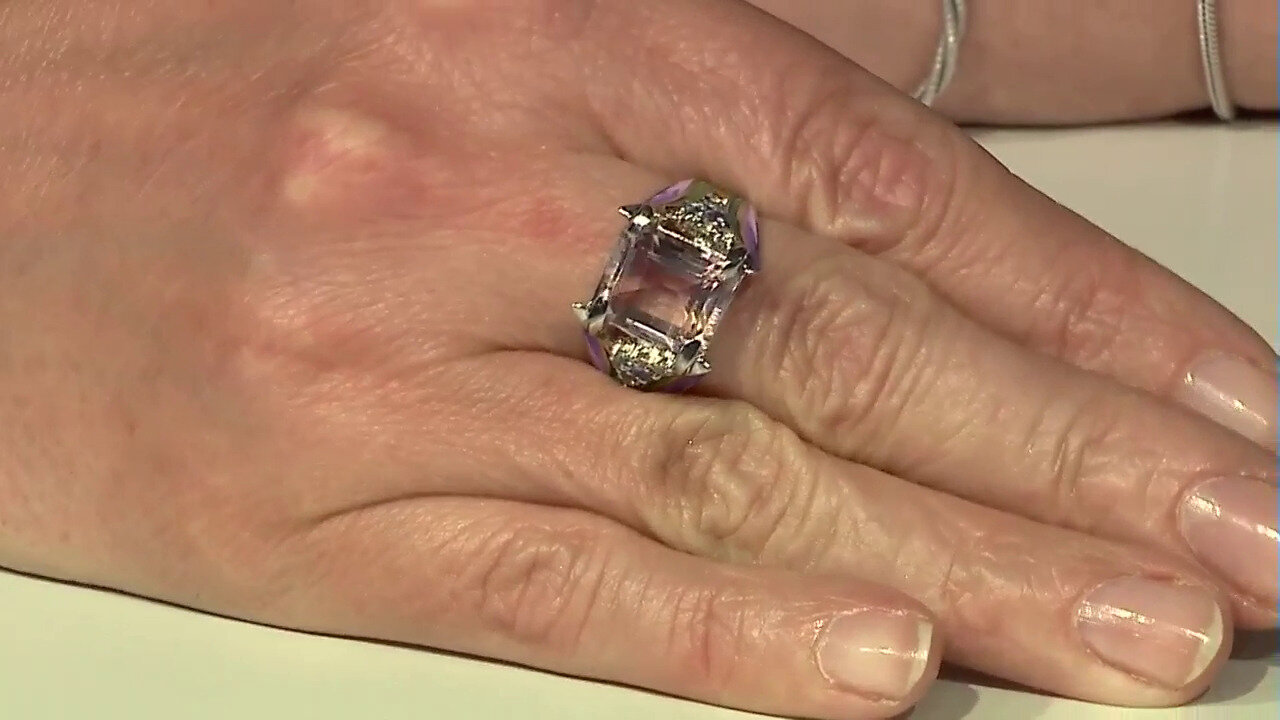 Video Zilveren ring met een ametrien (SAELOCANA)