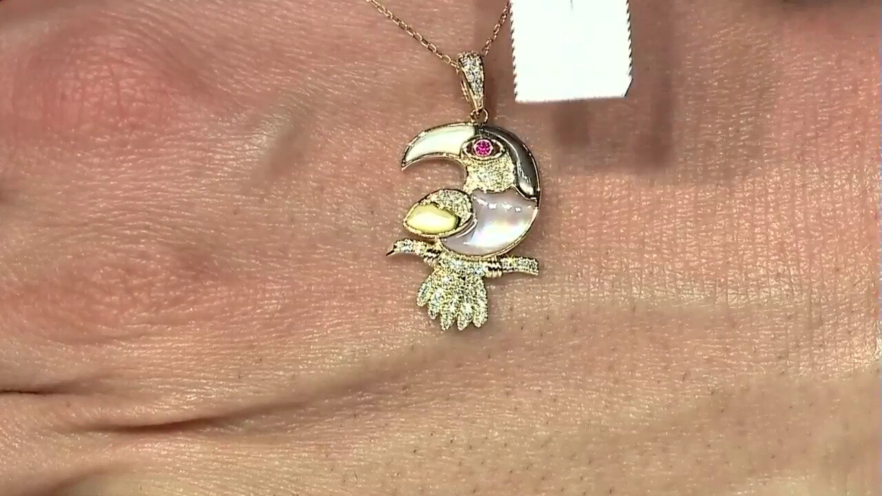 Video Gouden halsketting met parelmoer (CIRARI)