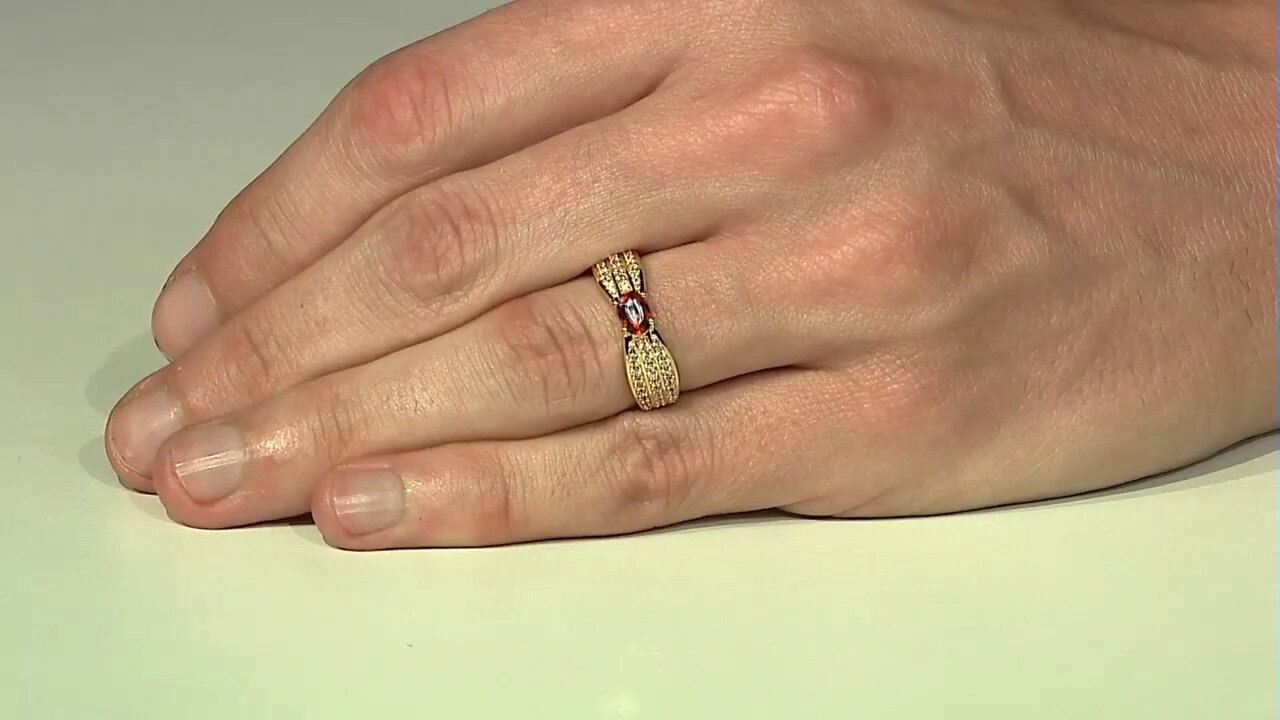 Video Zilveren ring met een Madeira citrien