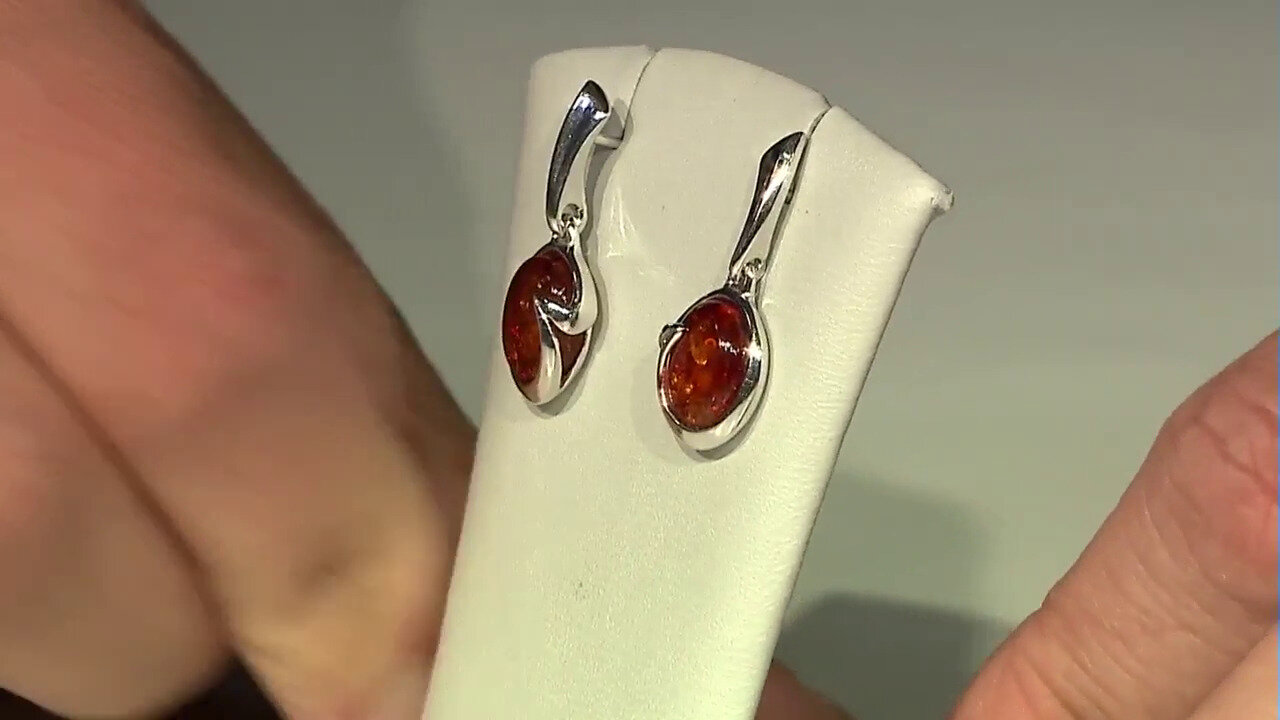 Video Baltic Amber Silver Earrings (dagen)