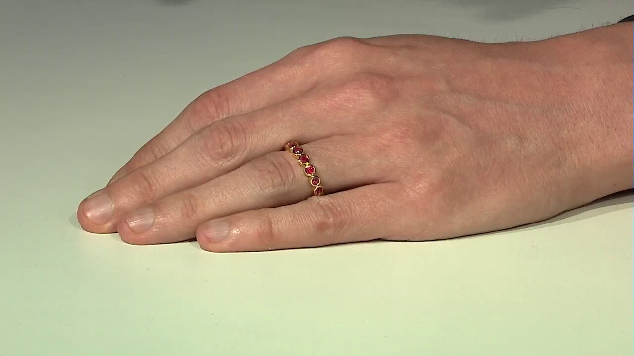 Video Noble Red Spinel Silver Ring