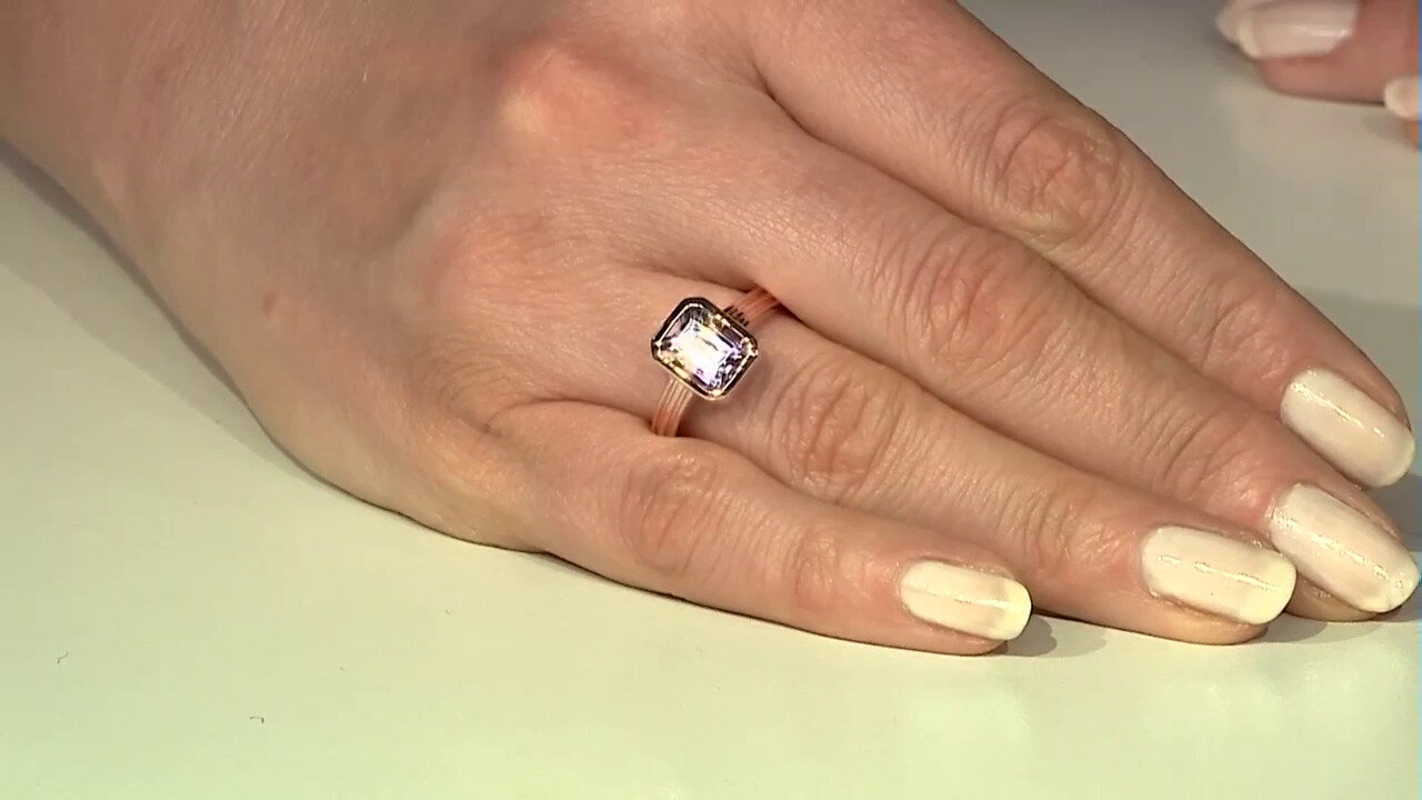Video Zilveren ring met een ametrien