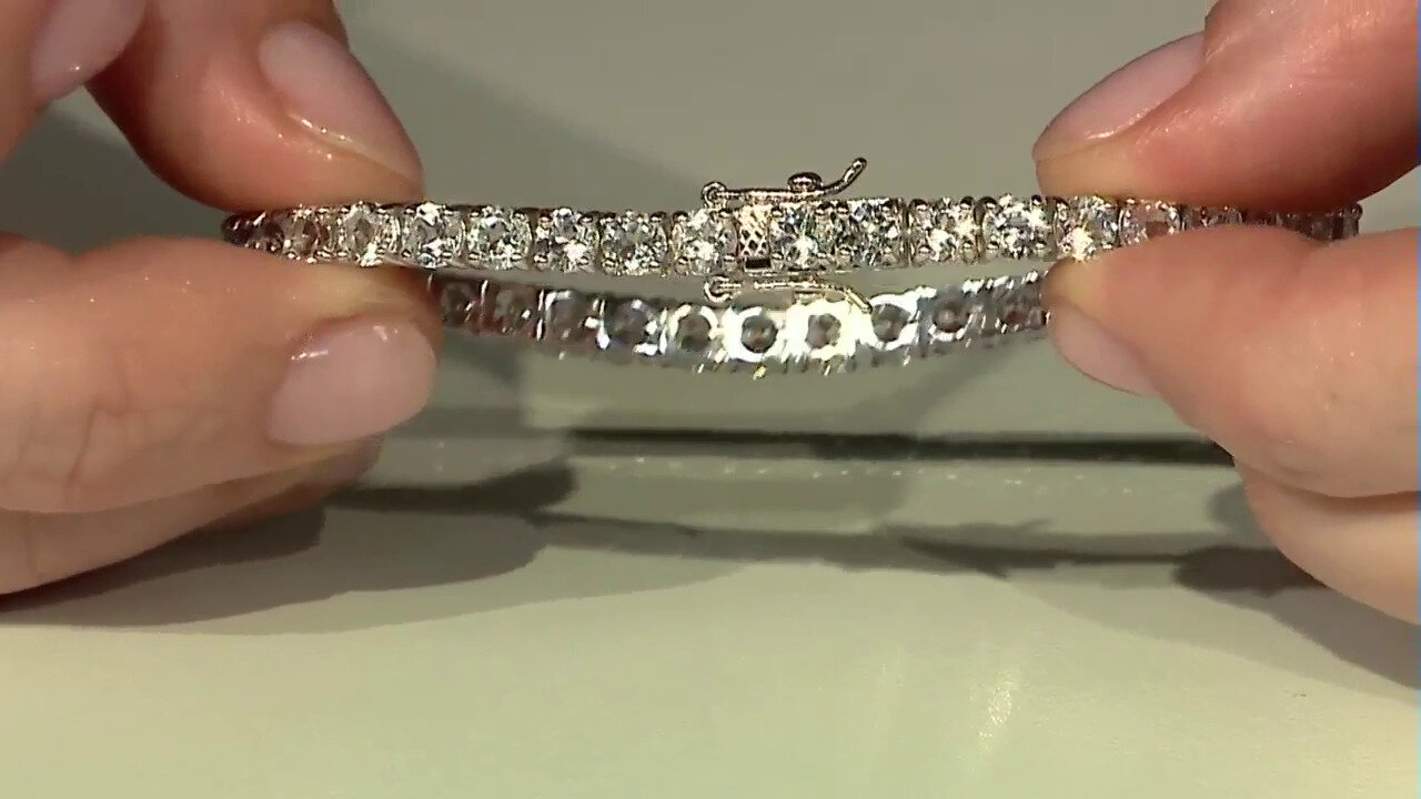 Video White Topaz Silver Bracelet